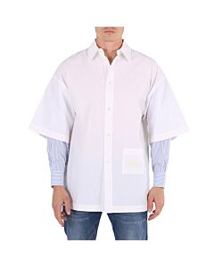 Palm Angels White Double Sleeve Shirt