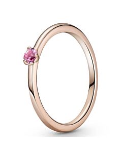 Pandora Rose Gold-Plated Pink CZ Solitaire Ring