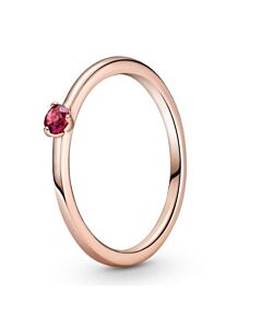 Pandora Rose Gold-Plated Red CZ Solitaire Ring