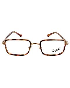 Persol 51 mm Brown Striped Bordeaux-Green Eyeglass Frames