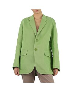 Petar Petrov Ladies Green Issa Single-Breasted Oversized Jacket