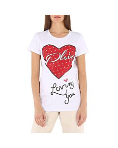 Philipp Plein Crystal Heart Printed Cotton Jersey T-shirt