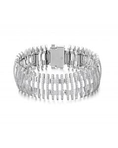 Pianegonda Bracelet Dorifora Pdo18 925 Sterling Silver Articulated Bracelet With 1080 White Zircons