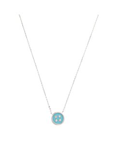 Picasso and Co Buttons Collection 18k White Gold Diamond Necklace