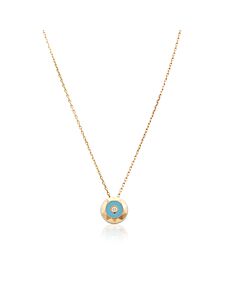 Picasso And Co Ladies 18k Yellow Gold 0.032 Ct Round Cut Diamond Pendant