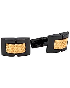Picasso and Co Stainless Steel Cufflinks - Black/Gold