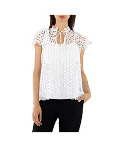 Polo Ralph Lauren White Broderie Anglaise Blouse