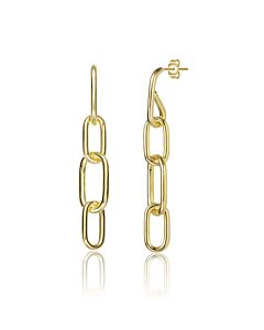 Rachel Glauber 14k Gold Plated Chain Drop Earrings