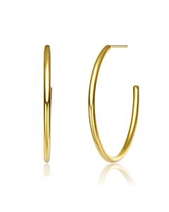 Rachel Glauber 14k Gold Plated Large Open Hoop Earrings
