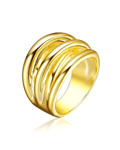 Rachel Glauber Gold Plated Modern Ring