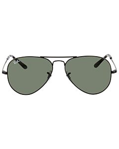 Ray Ban Aviator Metal II 55 mm Polished Black Sunglasses