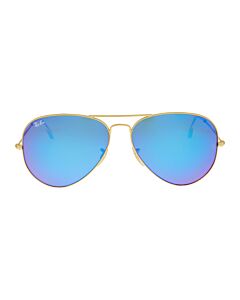 Ray Ban Aviator Flash Lenses 62 mm Gold Sunglasses