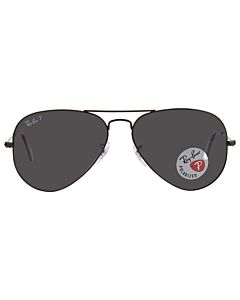 Ray Ban Aviator Total Black 58 mm Polished Black Sunglasses