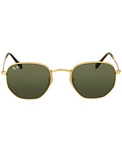 Ray Ban Hexagonal Flat 48 mm Gold Sunglasses