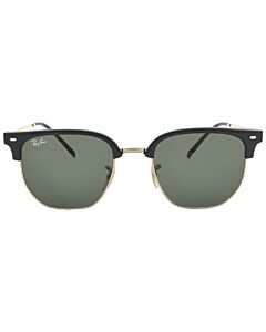 Ray Ban New Clubmaster 51 mm Polished Black On Gold Sunglasses