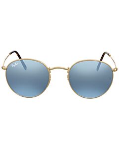 Ray Ban Round Flat Lenses 50 mm Gold Sunglasses