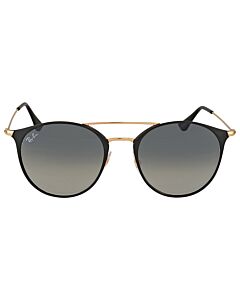 Ray Ban 52 mm Polished Black On Gold Sunglasses