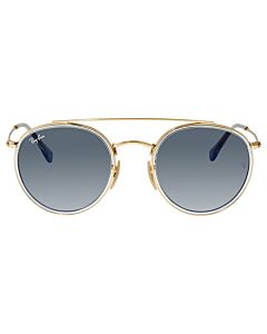 Ray Ban Round Double Bridge 51 mm Gold Sunglasses