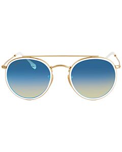 Ray Ban Round Double Bridge 51 mm Polished Gold Sunglasses