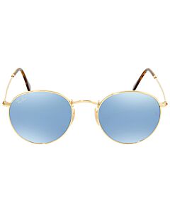 Ray Ban Round Flat Lenses 50 mm Gold Sunglasses
