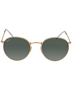 Ray Ban Round Flat Lenses 53 mm Gold Sunglasses