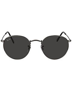Ray Ban Round Metal Antiqued 50 mm Matte Gunmetal Sunglasses