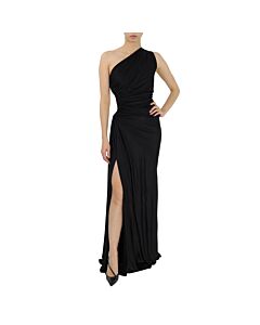Roberto Cavalli Ladies Black Jersey One Shoulder Evening Dress, Brand Size 40 (US Size 6)
