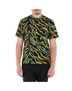 Roberto Cavalli Men's Jungle / Aragonite Tiger Twiga Print T-shirt