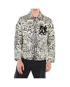 Roberto Cavalli Men's Lynx Print Shirt Jacket