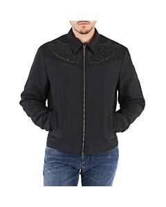 Roberto Cavalli Men's Oxford Wool Mohair Bomber Jacket
