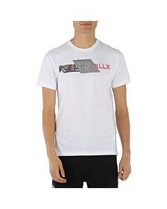 Roberto Cavalli White Hotfix Crystal Logo Cotton T-shirt