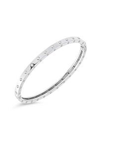 ROBERTO COIN 18k White Gold Symphony Collection Dimpled Bangle