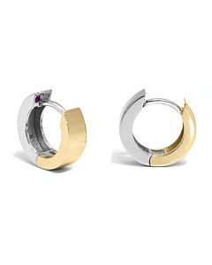 Roberto Coin 18k Yellow And White Gold Oro Classic Hoop Earrings