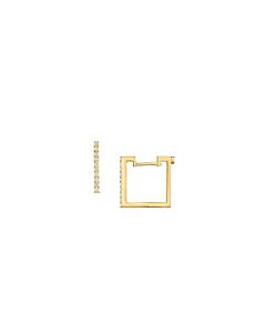 Roberto Coin 18K Yellow Gold 0.19Ct Diamond Square Earrings - 002061Ayerx0