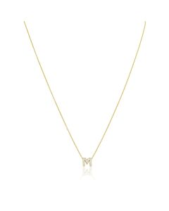 Roberto Coin 18K Yellow Gold Love Letter Collection Diamond "M" Initial Pendant