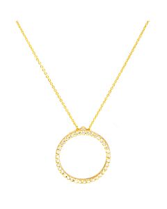 Roberto Coin 18K Yellow Gold Open Diamond Circle Pendant Necklace