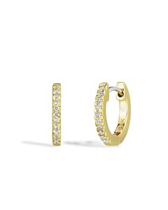Roberto Coin Diamond Huggie Earrings in Yellow Gold