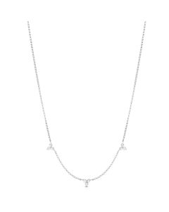 Roberto Coin Diamonds By The Inch 3 Station Diamond Necklace in White Gold - 0.25ctw - 7773260AW17X
