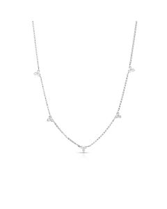 Roberto Coin Diamonds By The Inch 5 Station Diamond Necklace in White Gold - 0.45ctw - 7773261AW17X