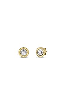 ROBERTO COIN Siena Small Diamond Dot Earrings In Yellow And White Gold - 111476AJERX0