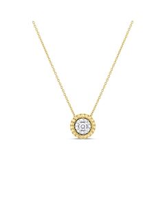 Roberto Coin Siena Small Diamond Dot Necklace In Yellow And White Gold - 111476AJCHX0