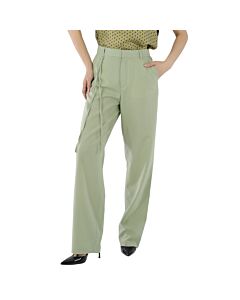 Roseanna Ladies Green Marc Turn Wool-Blend High-Waist Pants