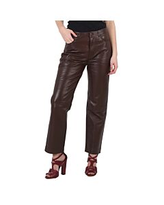 Rouje Ladies Chocolate Marais Leather Trousers