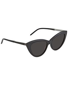 Saint Laurent 55 mm Black/Silver Sunglasses