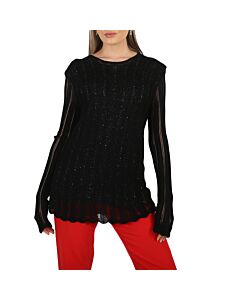 Saint Laurent Ladies Multicolor Sequin-embellished Layered Jumper, Size Small