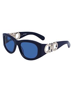 Salvatore Ferragamo 53 mm Navy Sunglasses