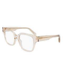 Salvatore Ferragamo 53 mm Transparent Beige Eyeglass Frames