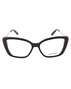Salvatore Ferragamo 54 mm Black/Burgundy Eyeglass Frames