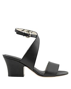 Salvatore Ferragamo Ladies Plain Wedge Sandal in Black