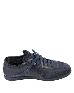 Salvatore Ferragamo Men's Benbow Low Top Suede And Leather Sneakers